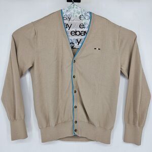 Cavi‎ Sweater Mens Extra Large Casual Preppy Long Sleeve Tan Blue XL